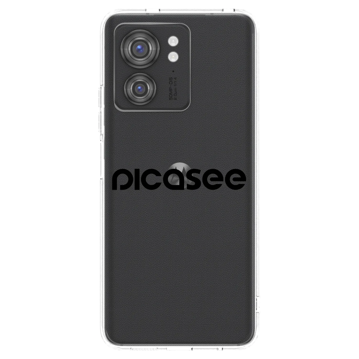 Picasee silikonski prozorni ovitek za Motorola Edge 40 - Picasee - new logo - black