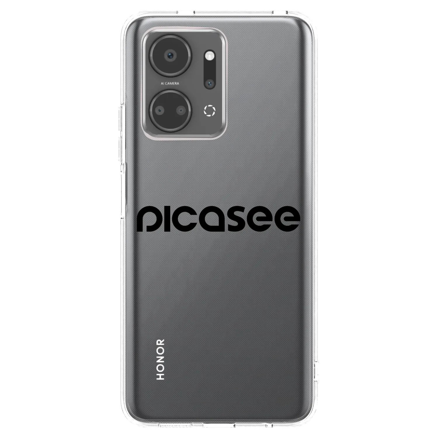 Picasee silikonski prozorni ovitek za Honor X7a - Picasee - new logo - black