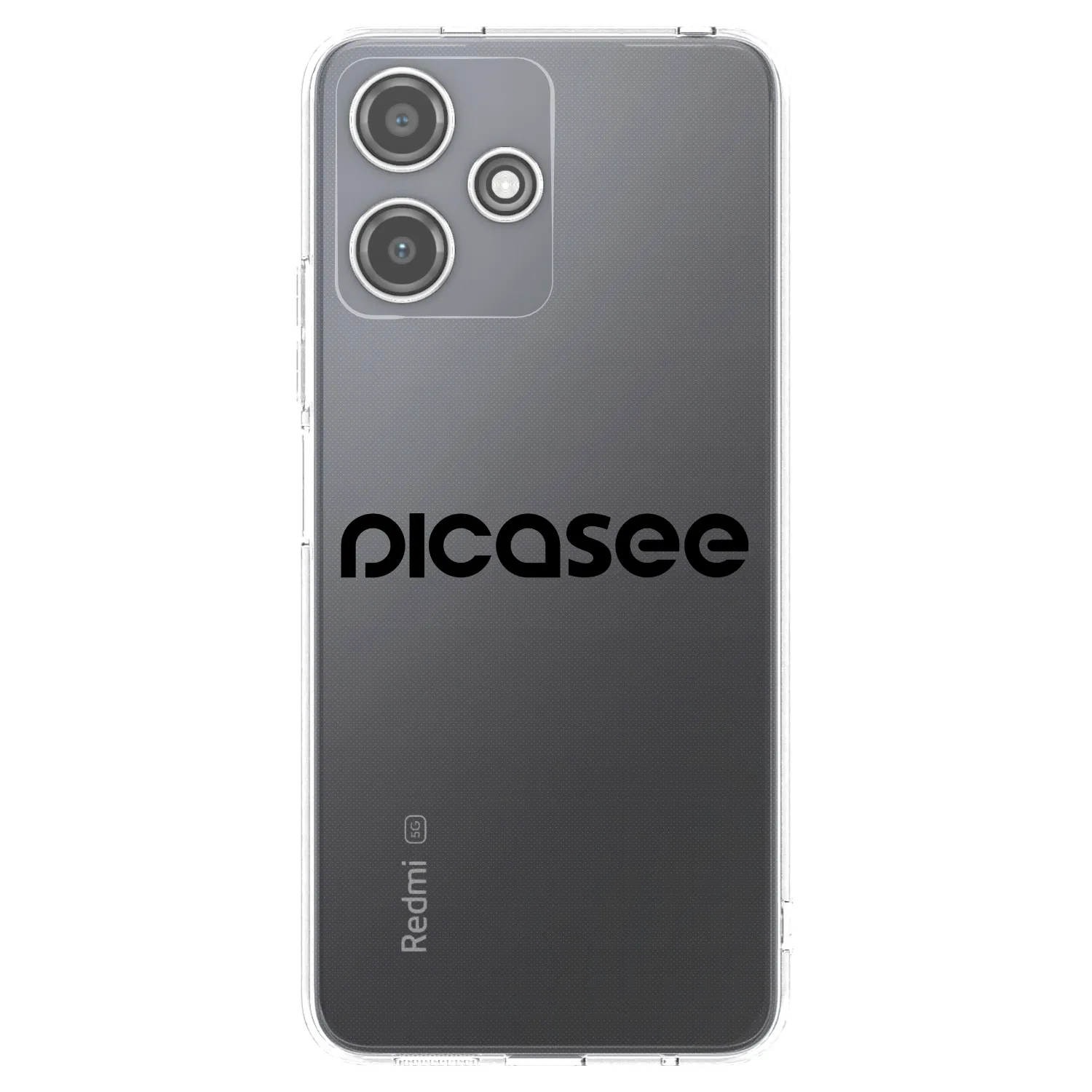 Picasee silikonski prozorni ovitek za Xiaomi Redmi 12 5G - Picasee - new logo - black