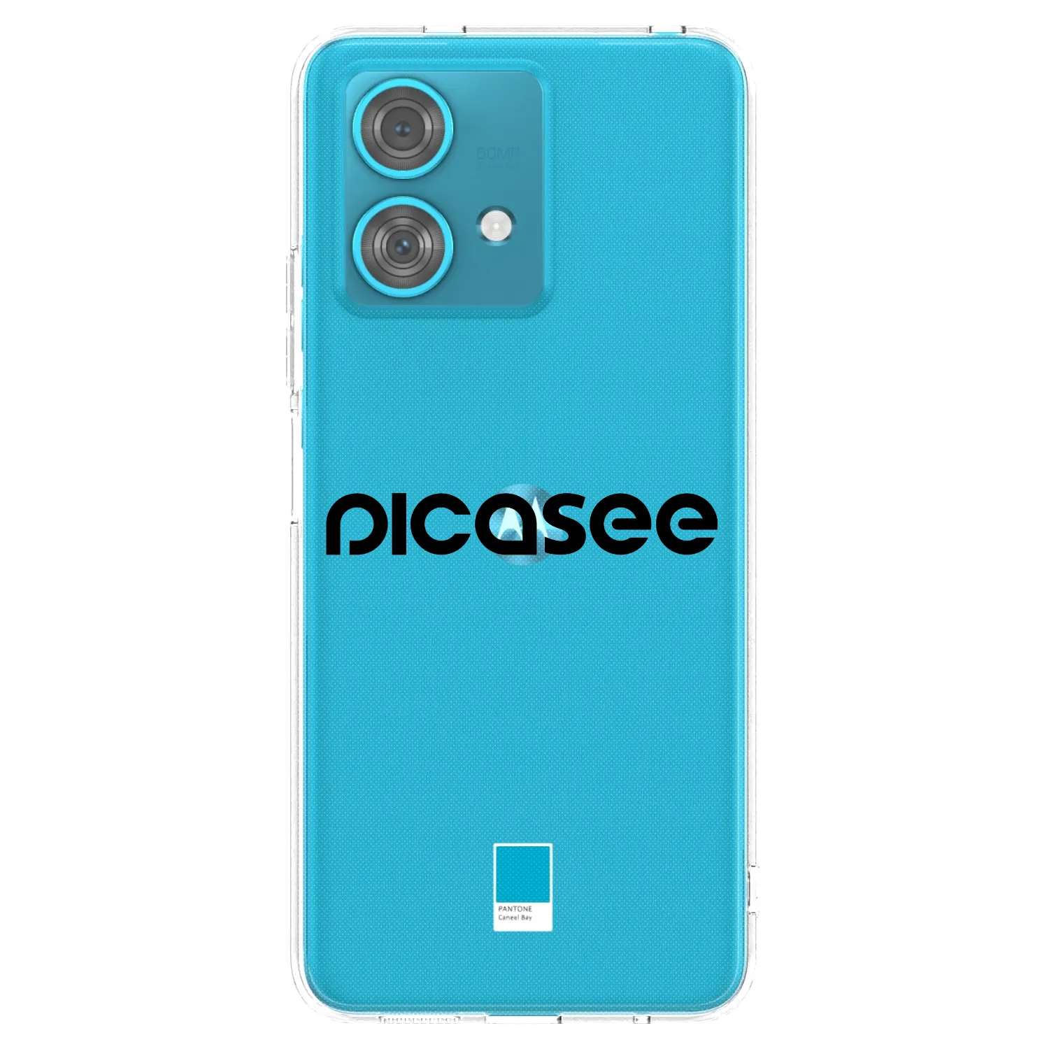 Picasee silikonski prozorni ovitek za Motorola Edge 40 Neo - Picasee - new logo - black