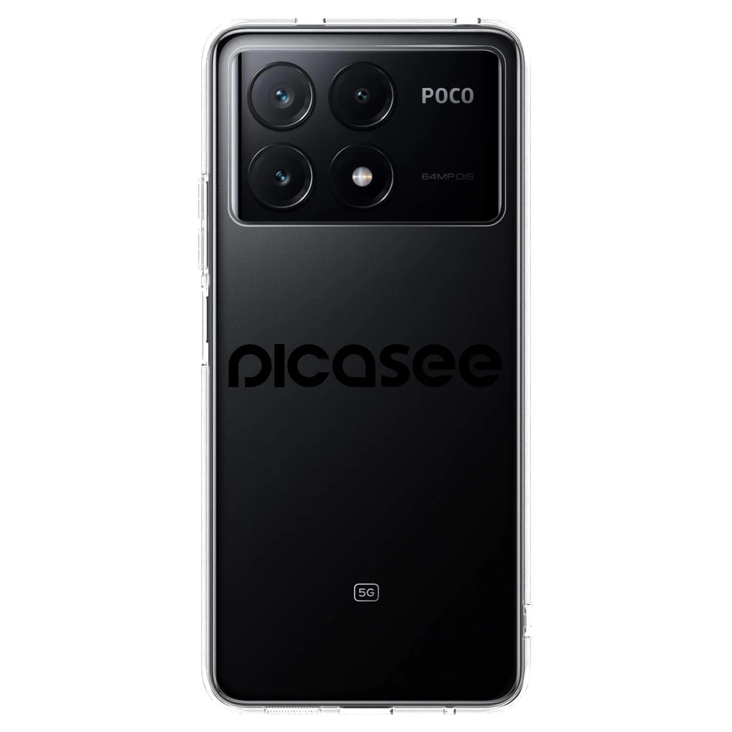 Picasee silikonski prozorni ovitek za Xiaomi Poco X6 Pro - Picasee - new logo - black