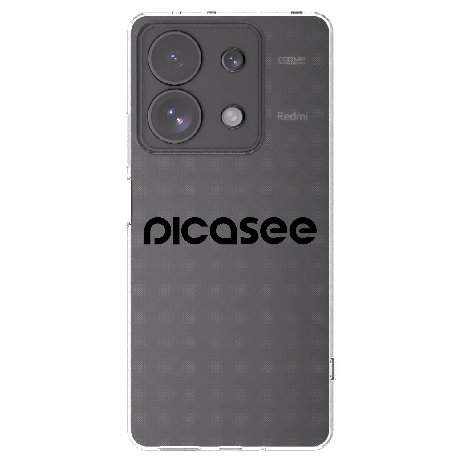 Picasee silikonski prozorni ovitek za Xiaomi Redmi Note 13 Pro 4G - Picasee - new logo - black