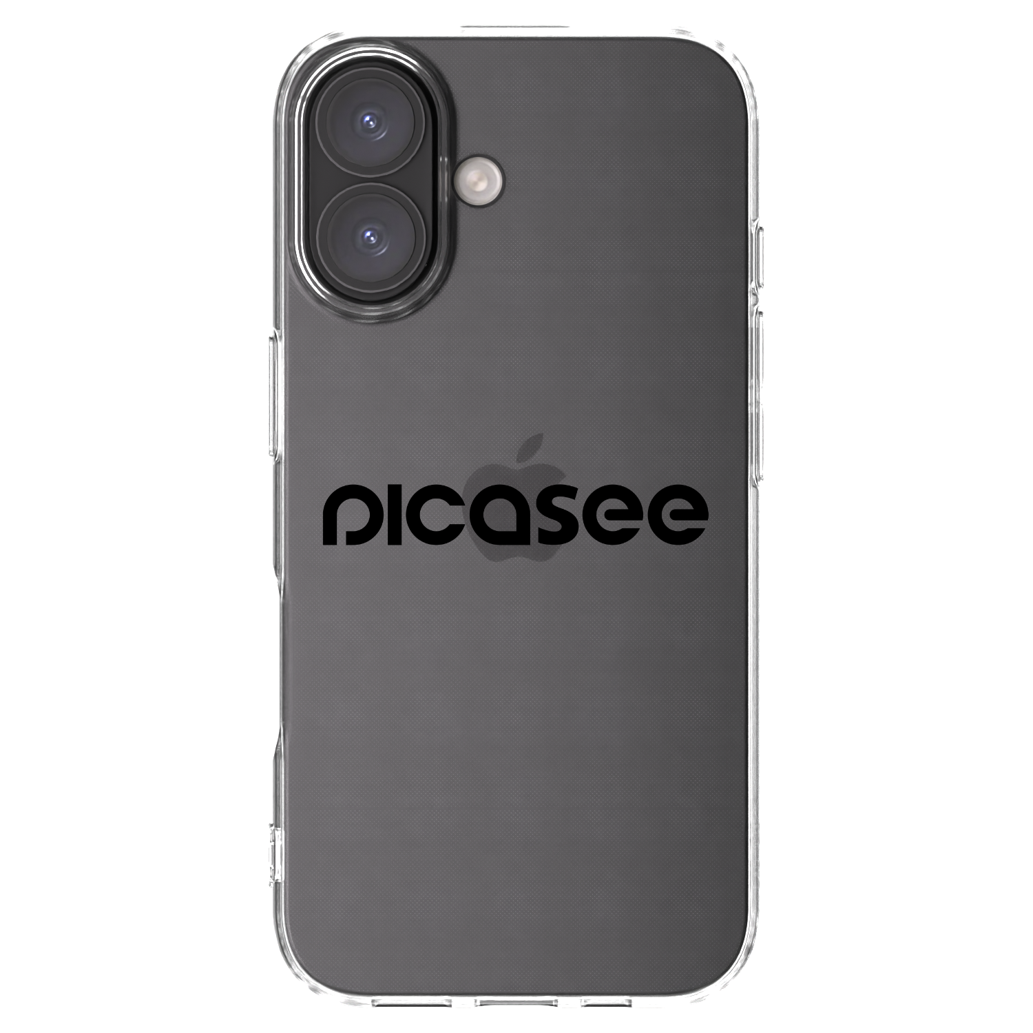 Picasee silikonski prozorni ovitek za Apple iPhone 16 - Picasee - new logo - black