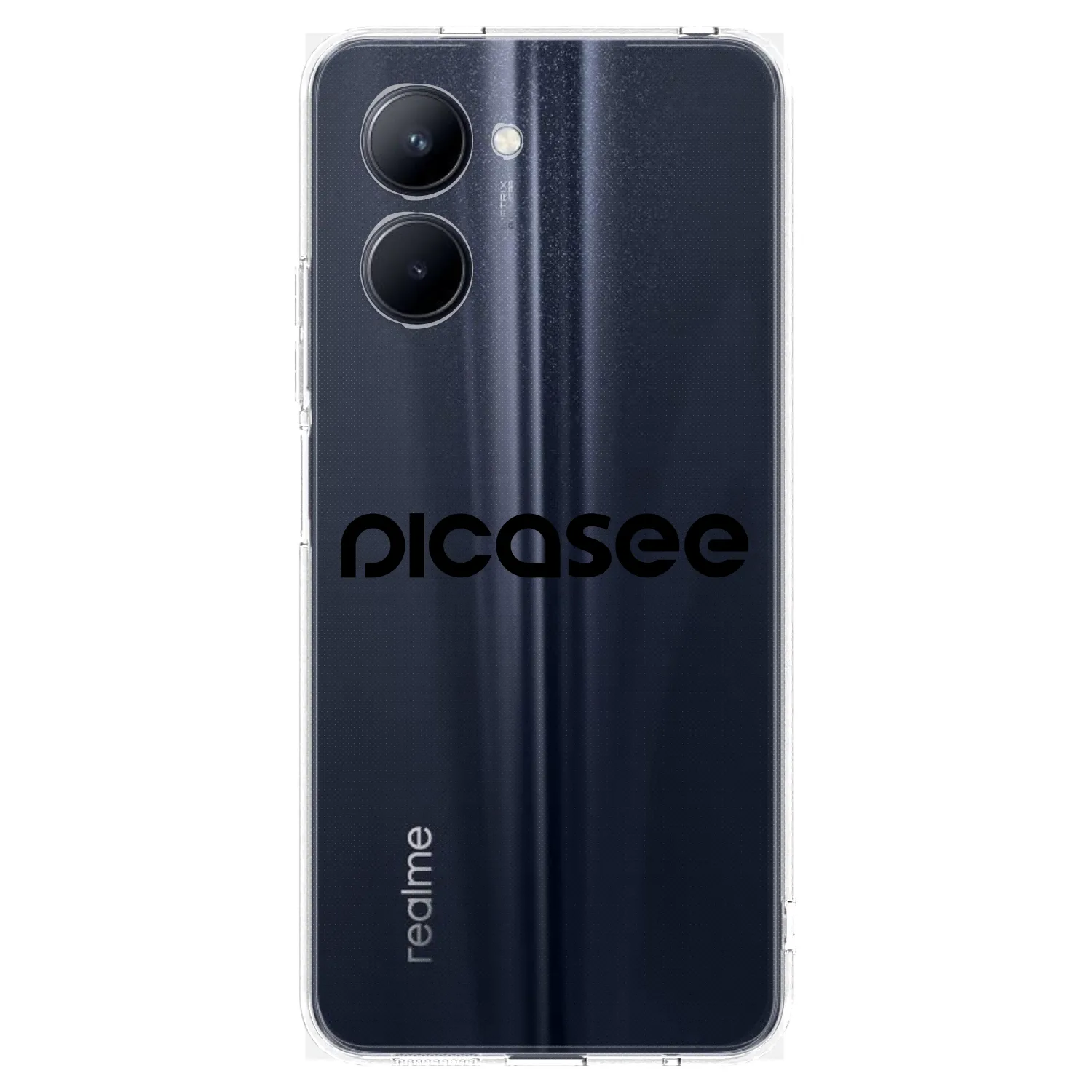 Picasee silikonski prozorni ovitek za Realme C33 (2023) - Picasee - new logo - black