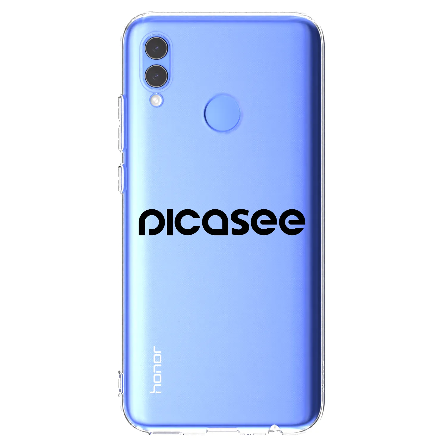 Picasee silikonski prozorni ovitek za Honor 10 Lite - Picasee - new logo - black