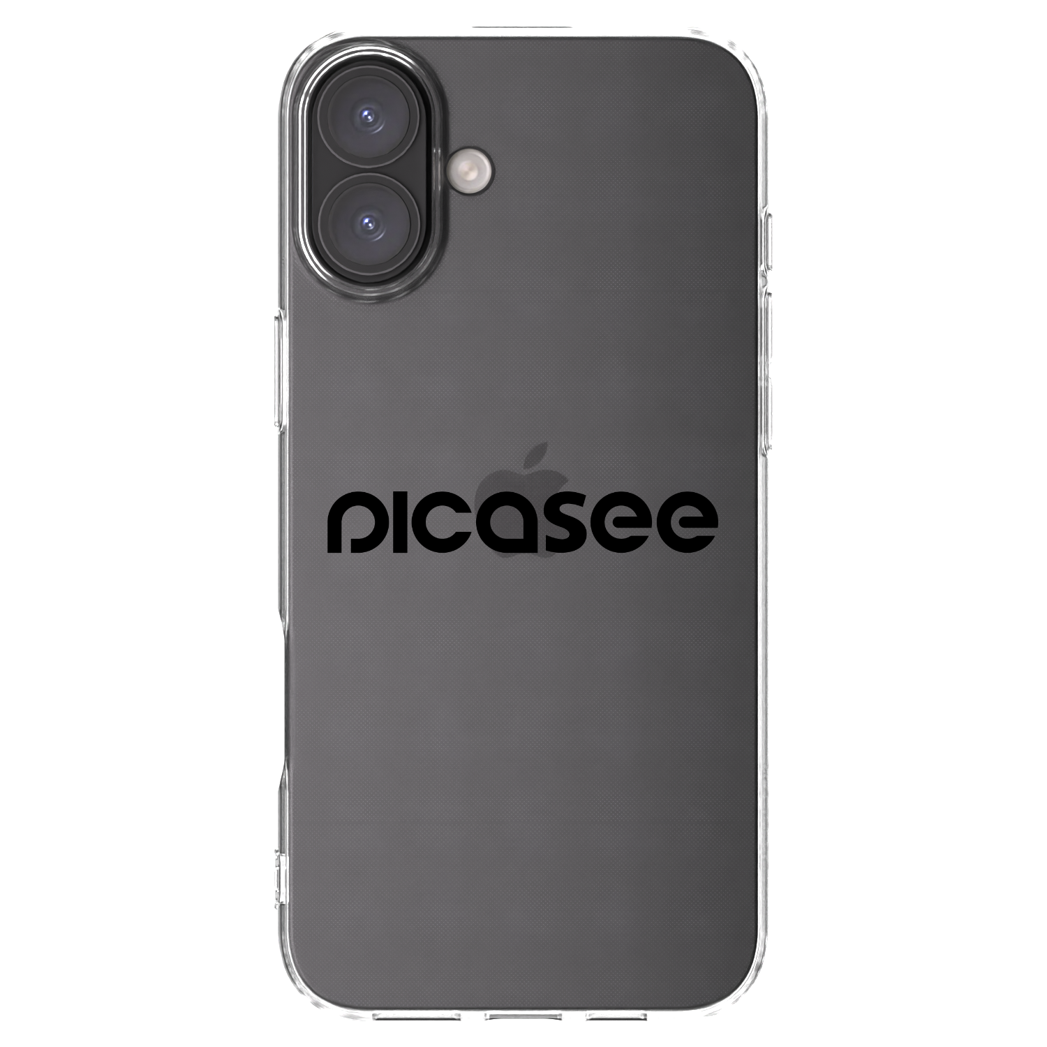 Picasee silikonski prozorni ovitek za Apple iPhone 16 Plus - Picasee - new logo - black