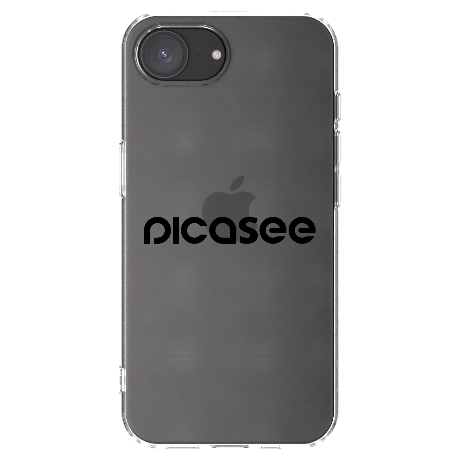 Picasee silikonski prozorni ovitek za Apple iPhone 16e - Picasee - new logo - black