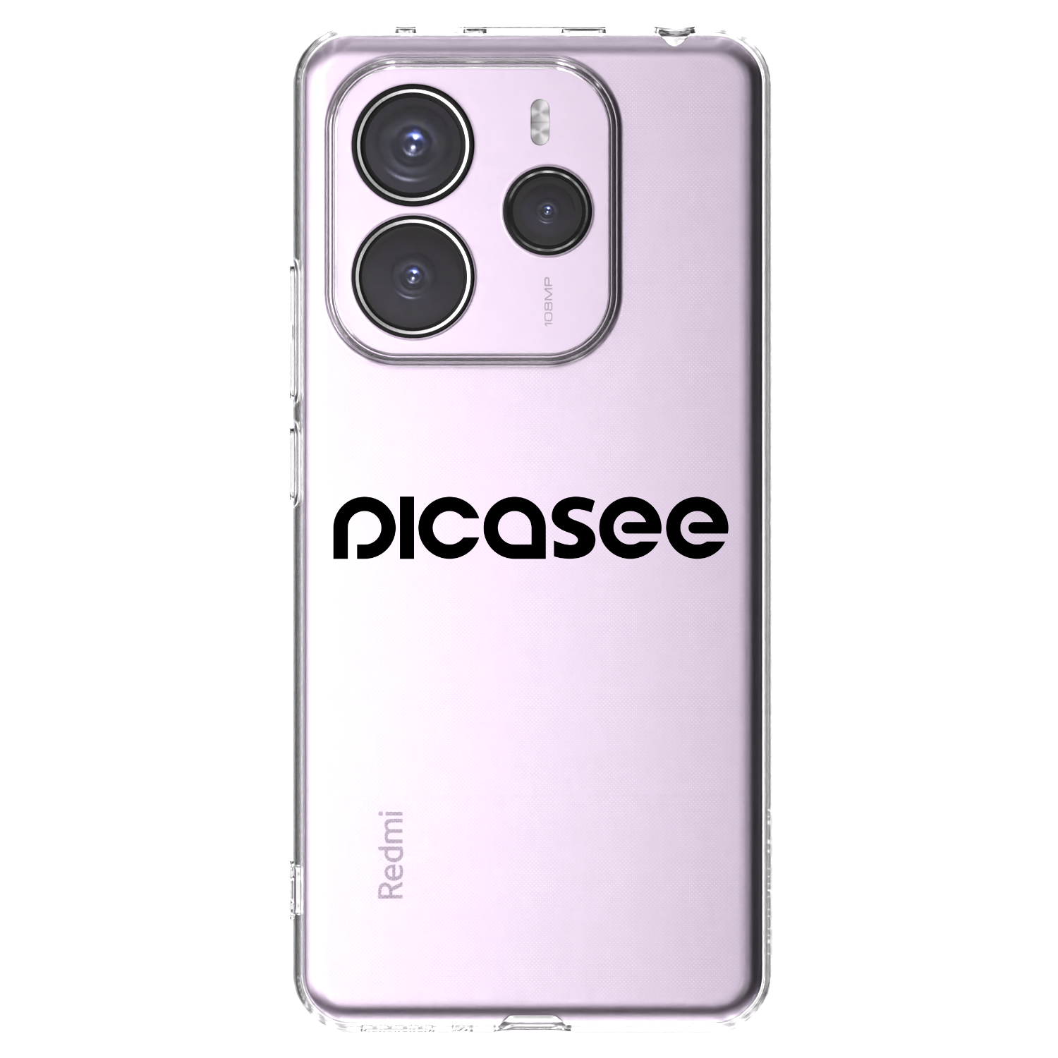 Picasee silikonski prozorni ovitek za Xiaomi Redmi Note 14 5G - Picasee - new logo - black