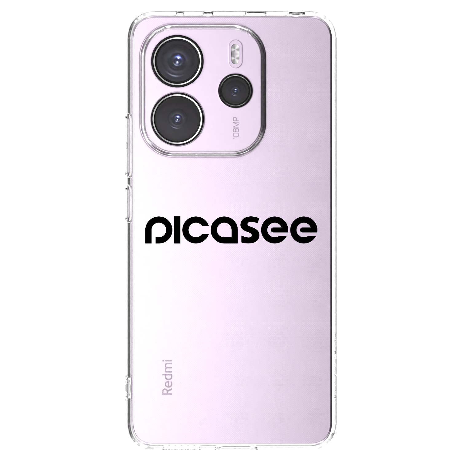Picasee silikonski prozorni ovitek za Xiaomi Redmi Note 14 4G - Picasee - new logo - black