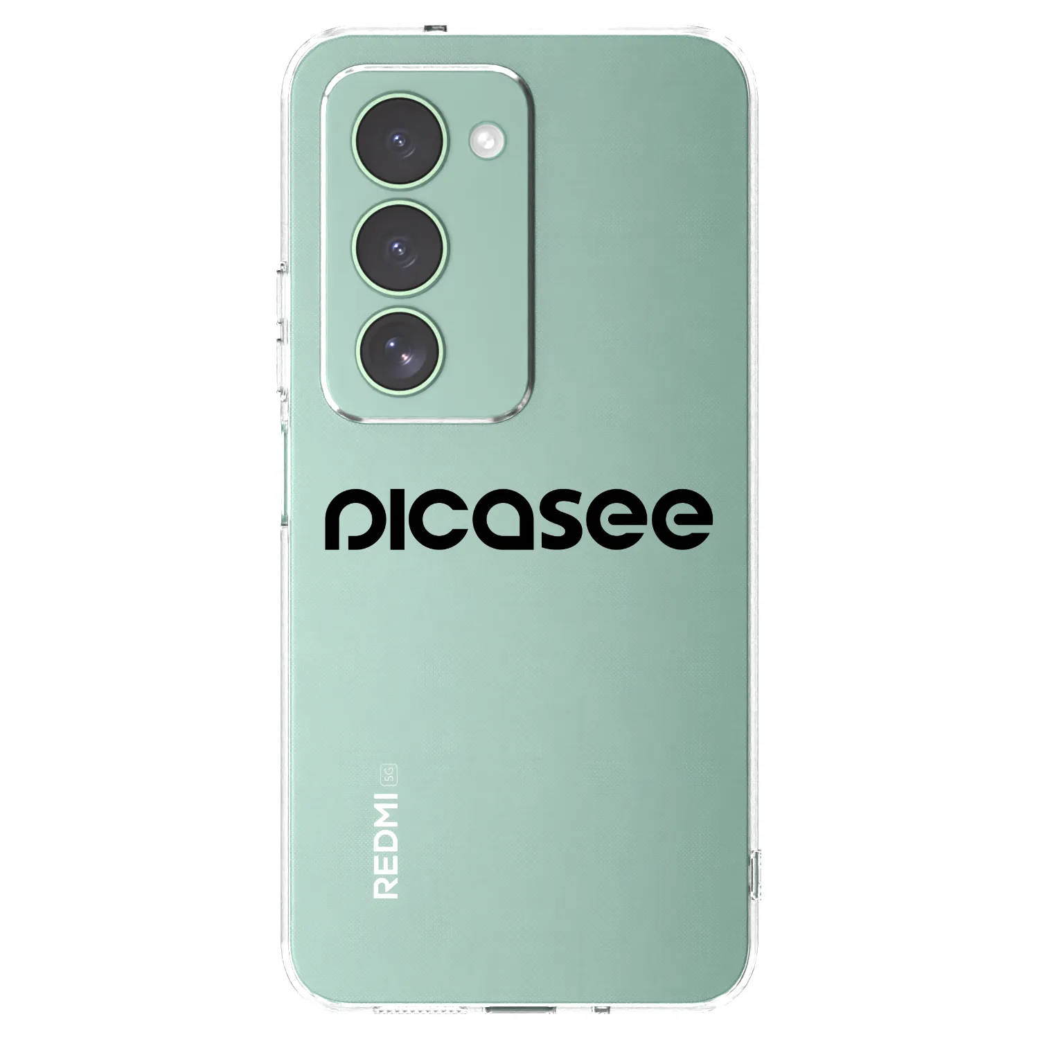 Picasee silikonski prozorni ovitek za Xiaomi Redmi 15 5G - Picasee - new logo - black