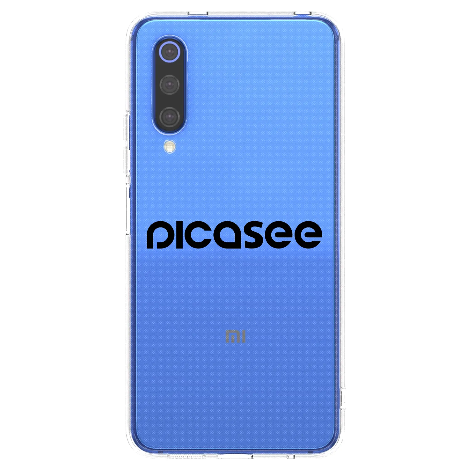 Picasee silikonski prozorni ovitek za Xiaomi Mi 9 SE - Picasee - new logo - black