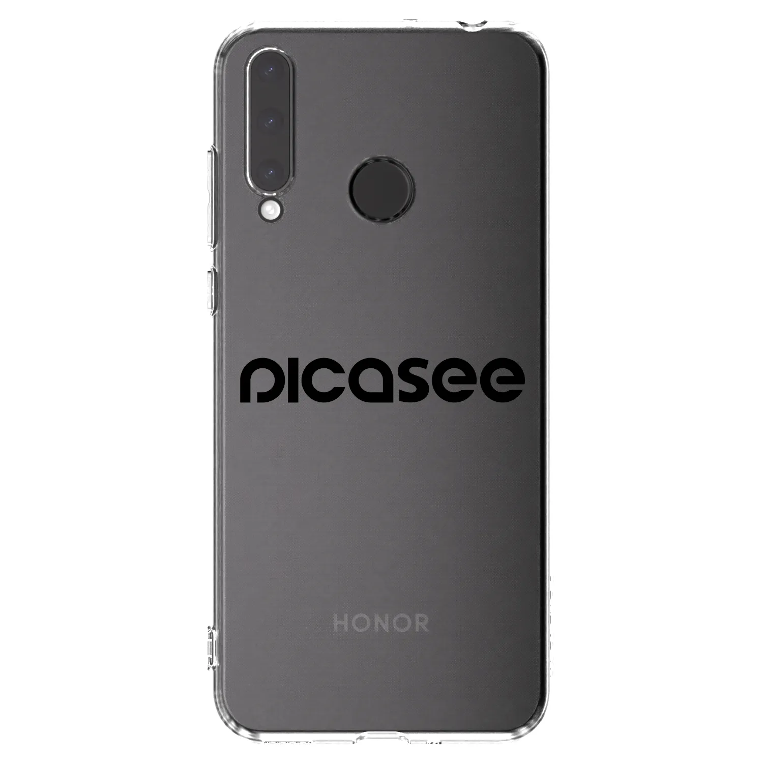 Picasee silikonski prozorni ovitek za Honor 20 Lite - Picasee - new logo - black