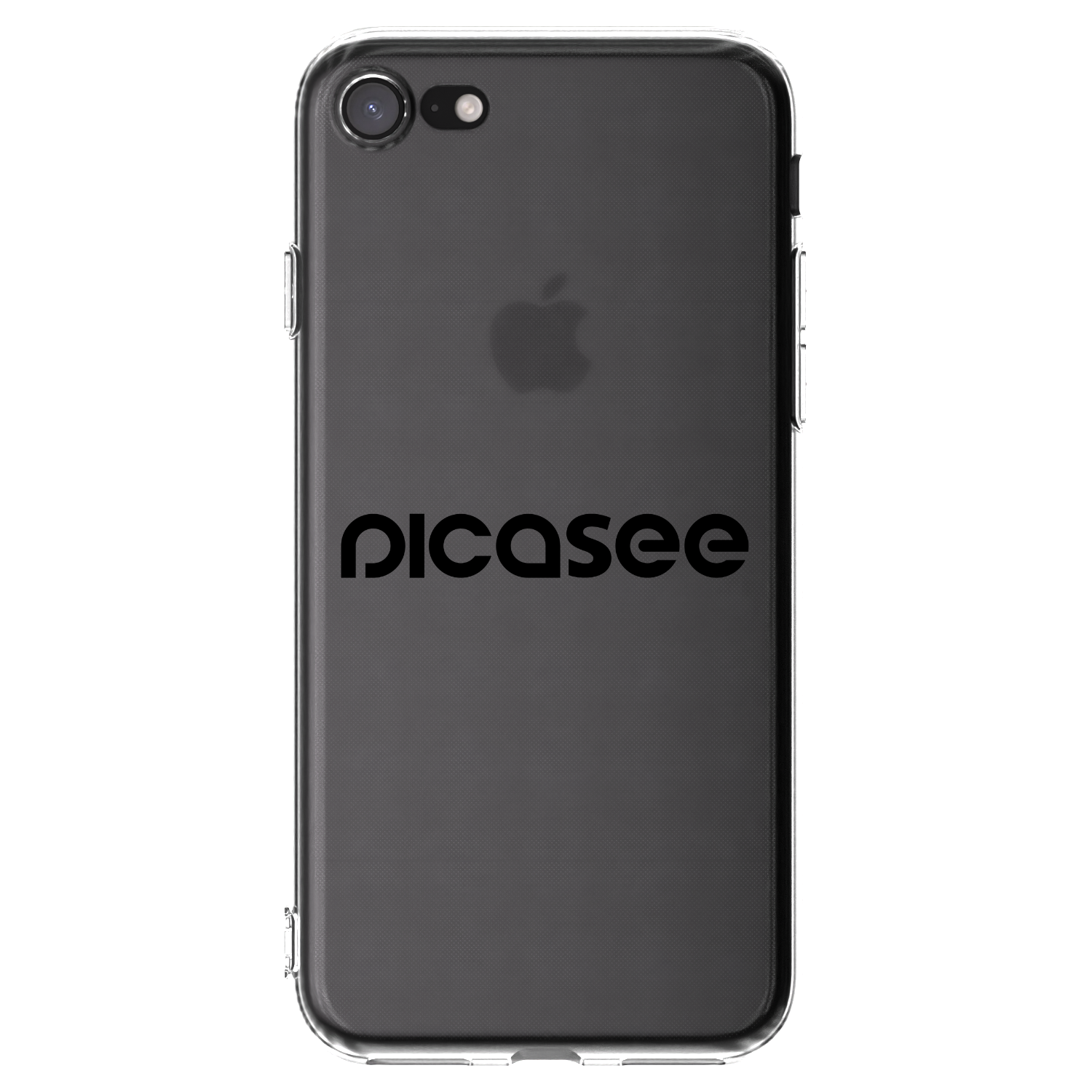 Picasee silikonski prozorni ovitek za Apple iPhone 8 - Picasee - new logo - black