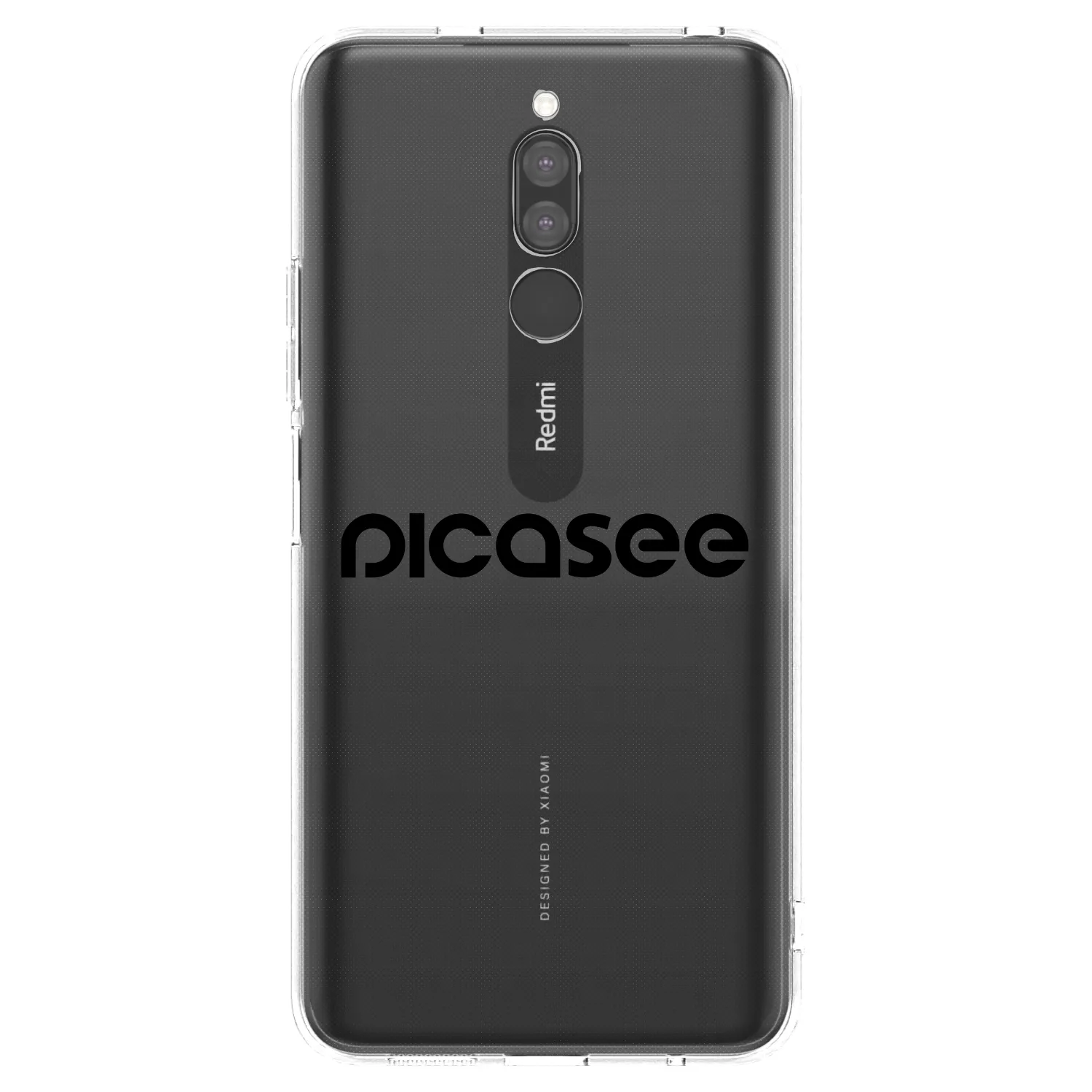 Picasee silikonski prozorni ovitek za Xiaomi Redmi 8 - Picasee - new logo - black
