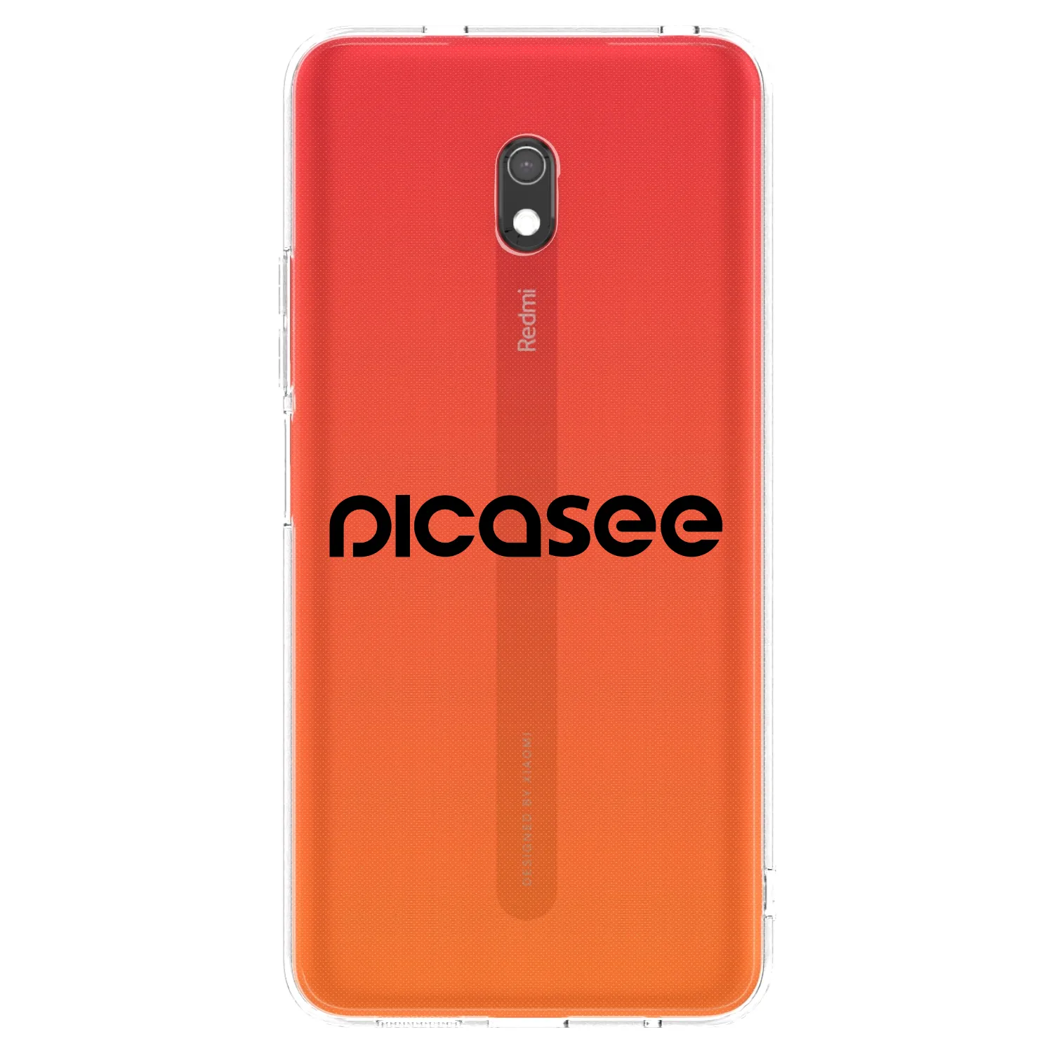 Picasee silikonski prozorni ovitek za Xiaomi Redmi 8A - Picasee - new logo - black