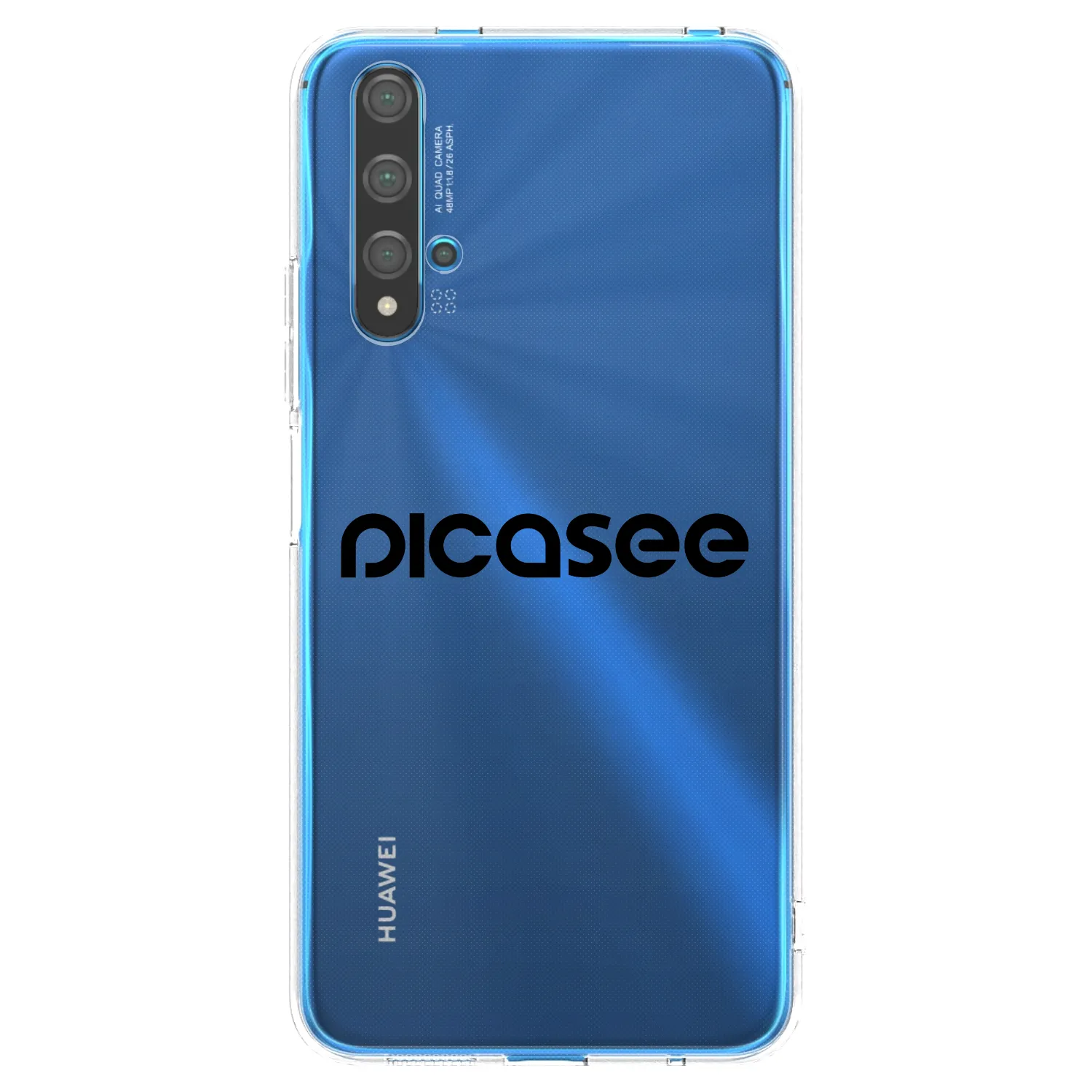 Picasee silikonski prozorni ovitek za Huawei Nova 5T - Picasee - new logo - black