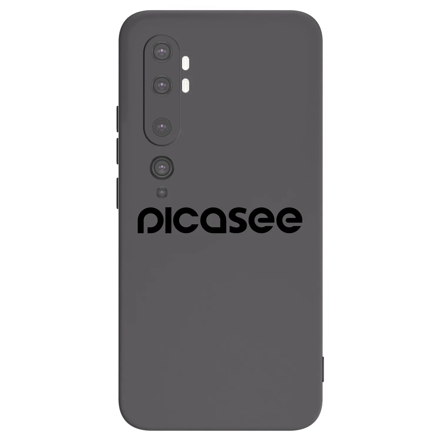 Picasee silikonski črni ovitek za Xiaomi Mi Note 10 (Pro) - Picasee - new logo - black