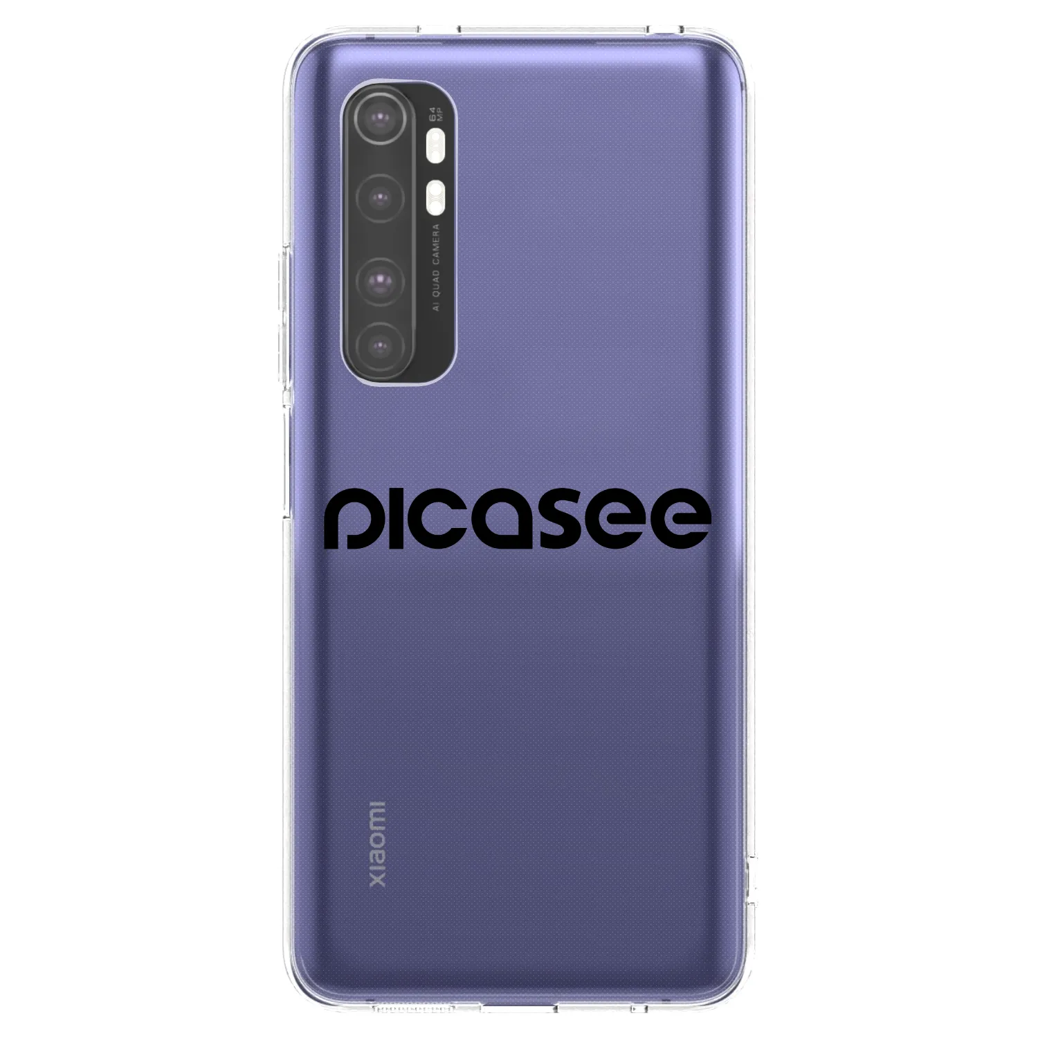 Picasee silikonski prozorni ovitek za Xiaomi Mi Note 10 Lite - Picasee - new logo - black