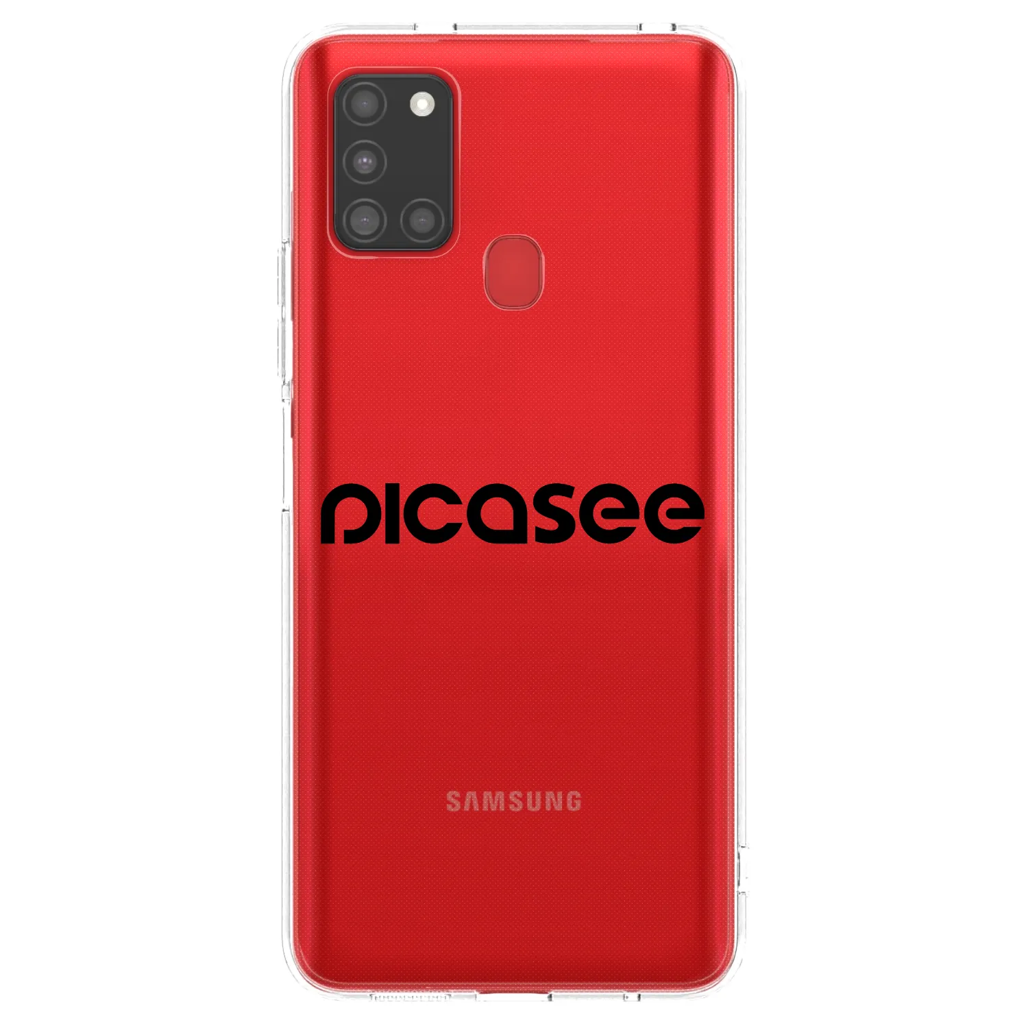 Picasee silikonski prozorni ovitek za Samsung Galaxy A21s - Picasee - new logo - black