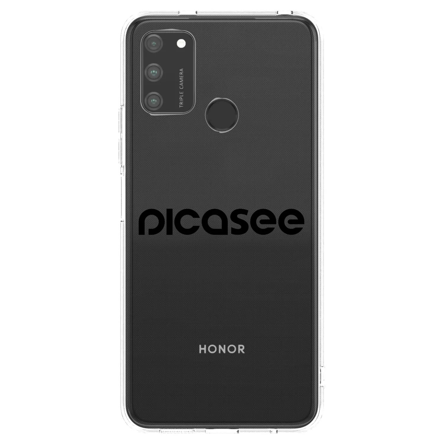 Picasee silikonski prozorni ovitek za Honor 9A - Picasee - new logo - black
