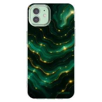 Picasee silikonski prozorni ovitek za Apple iPhone 12 - Emerald