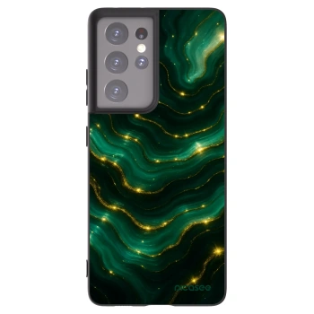 Picasee silikonski črni ovitek za Samsung Galaxy S21 Ultra 5G G998B - Emerald