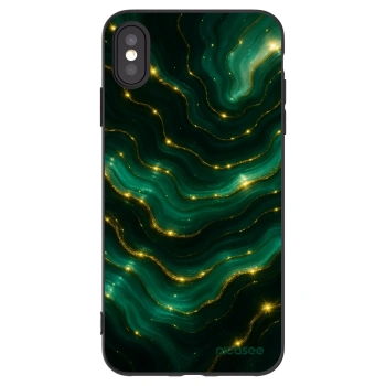 Picasee silikonski črni ovitek za Apple iPhone XS Max - Emerald