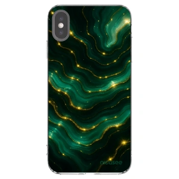 Picasee silikonski prozorni ovitek za Apple iPhone XS Max - Emerald