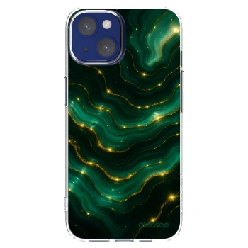 Picasee silikonski prozorni ovitek za Apple iPhone 14 - Emerald