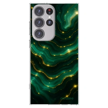 Picasee silikonski prozorni ovitek za Samsung Galaxy S23 Ultra 5G - Emerald