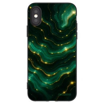 Picasee silikonski črni ovitek za Apple iPhone X/XS - Emerald