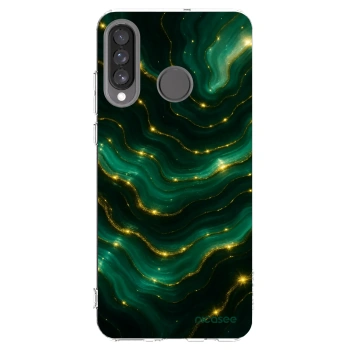 Picasee silikonski prozorni ovitek za Huawei P30 Lite - Emerald