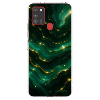 Picasee silikonski prozorni ovitek za Samsung Galaxy A21s - Emerald