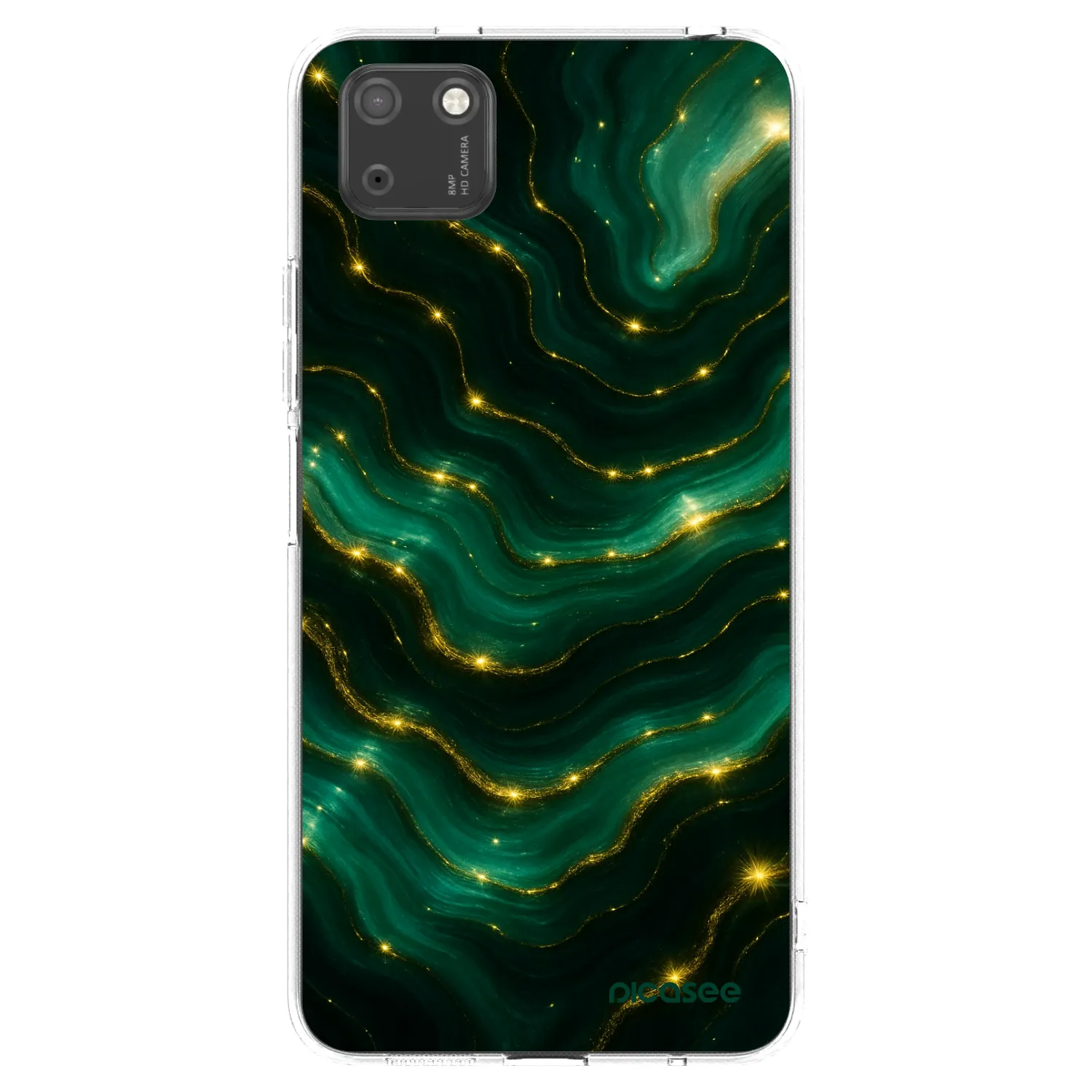 Picasee silikonski prozorni ovitek za Huawei Y5P - Emerald