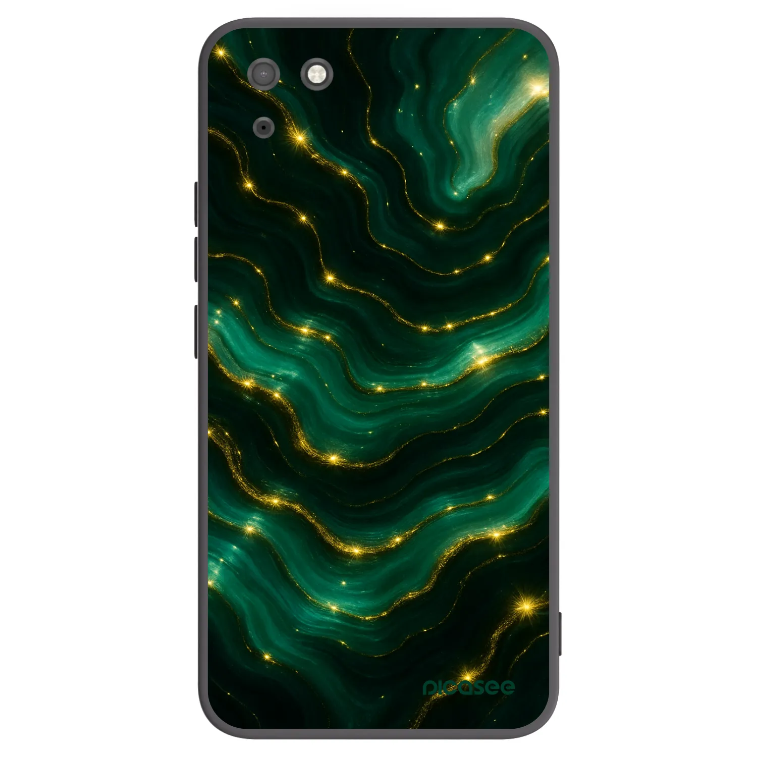 Picasee silikonski črni ovitek za Huawei Y5P - Emerald