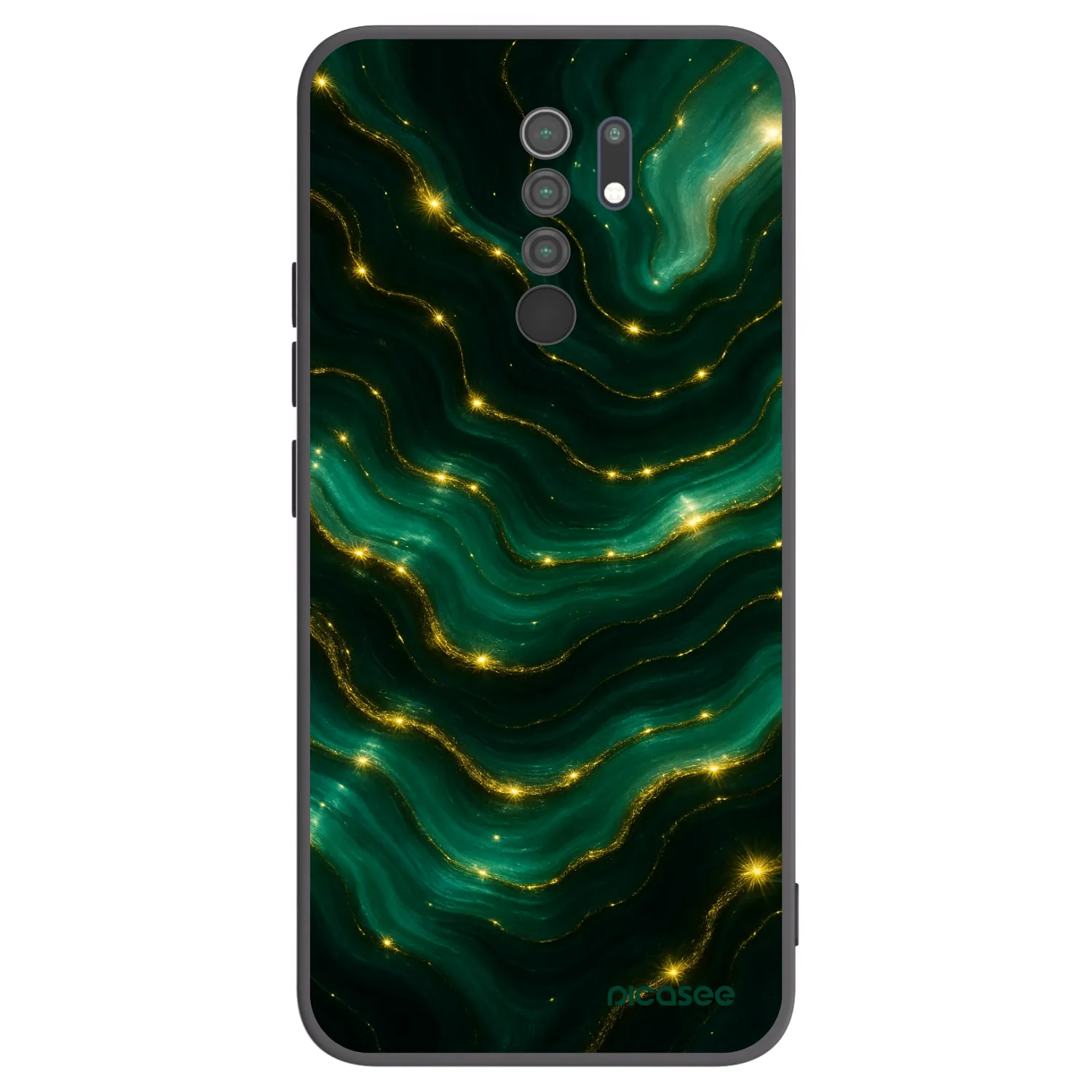 Picasee silikonski črni ovitek za Xiaomi Redmi 9 - Emerald