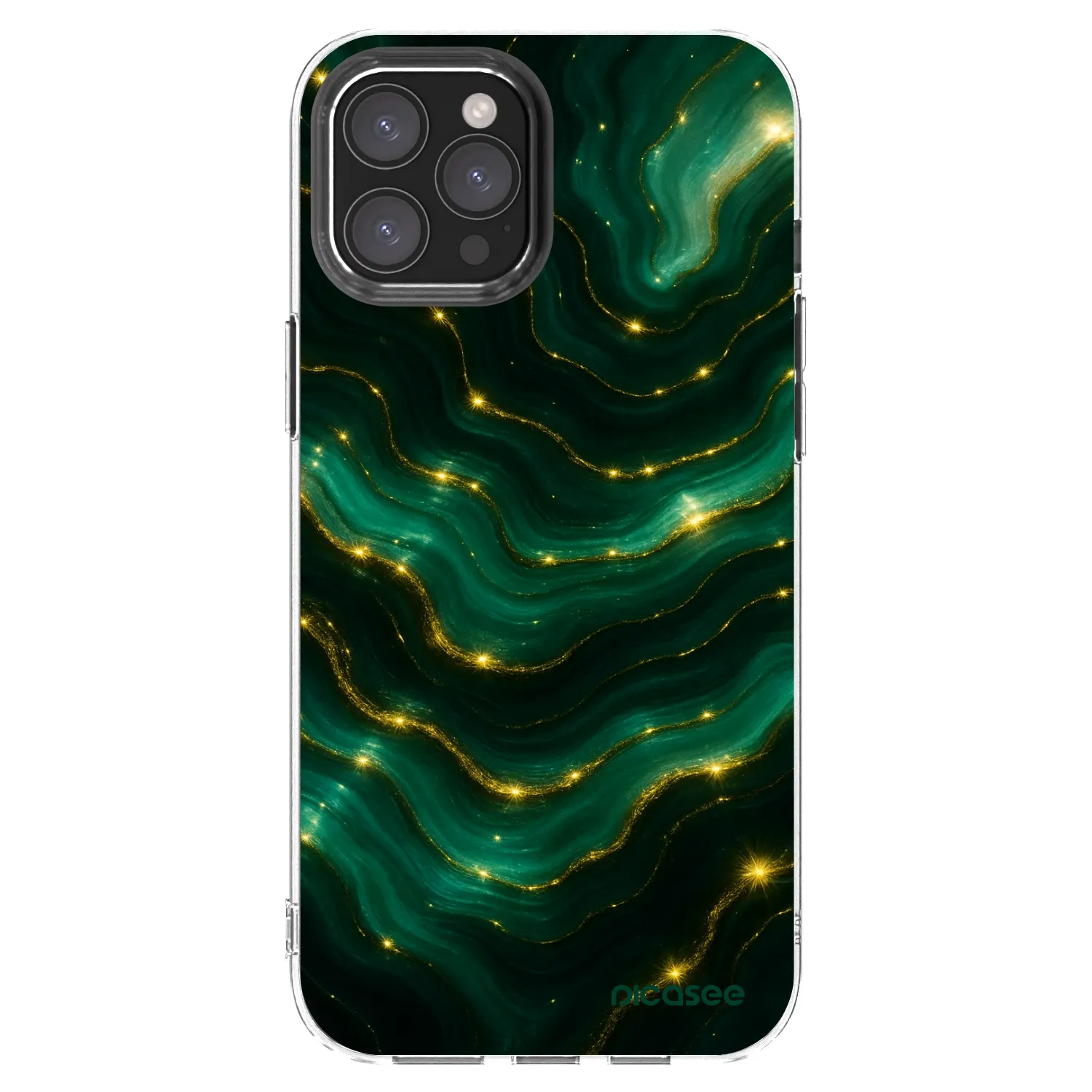 Picasee silikonski prozorni ovitek za Apple iPhone 12 Pro Max - Emerald