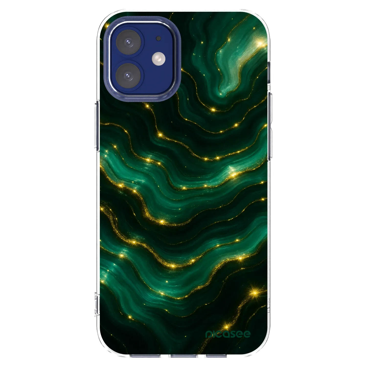 Picasee silikonski prozorni ovitek za Apple iPhone 12 mini - Emerald