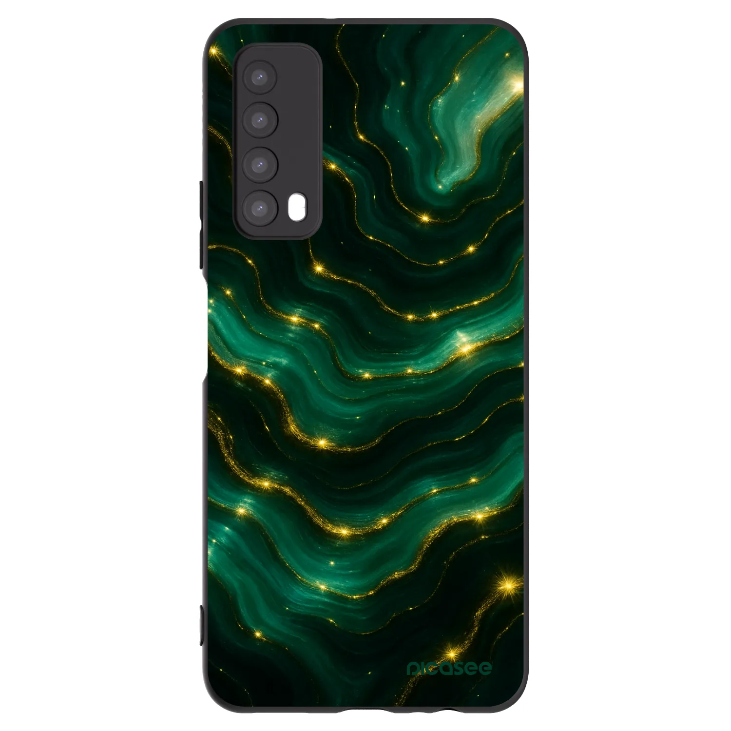 Picasee silikonski črni ovitek za Huawei P Smart 2021 - Emerald