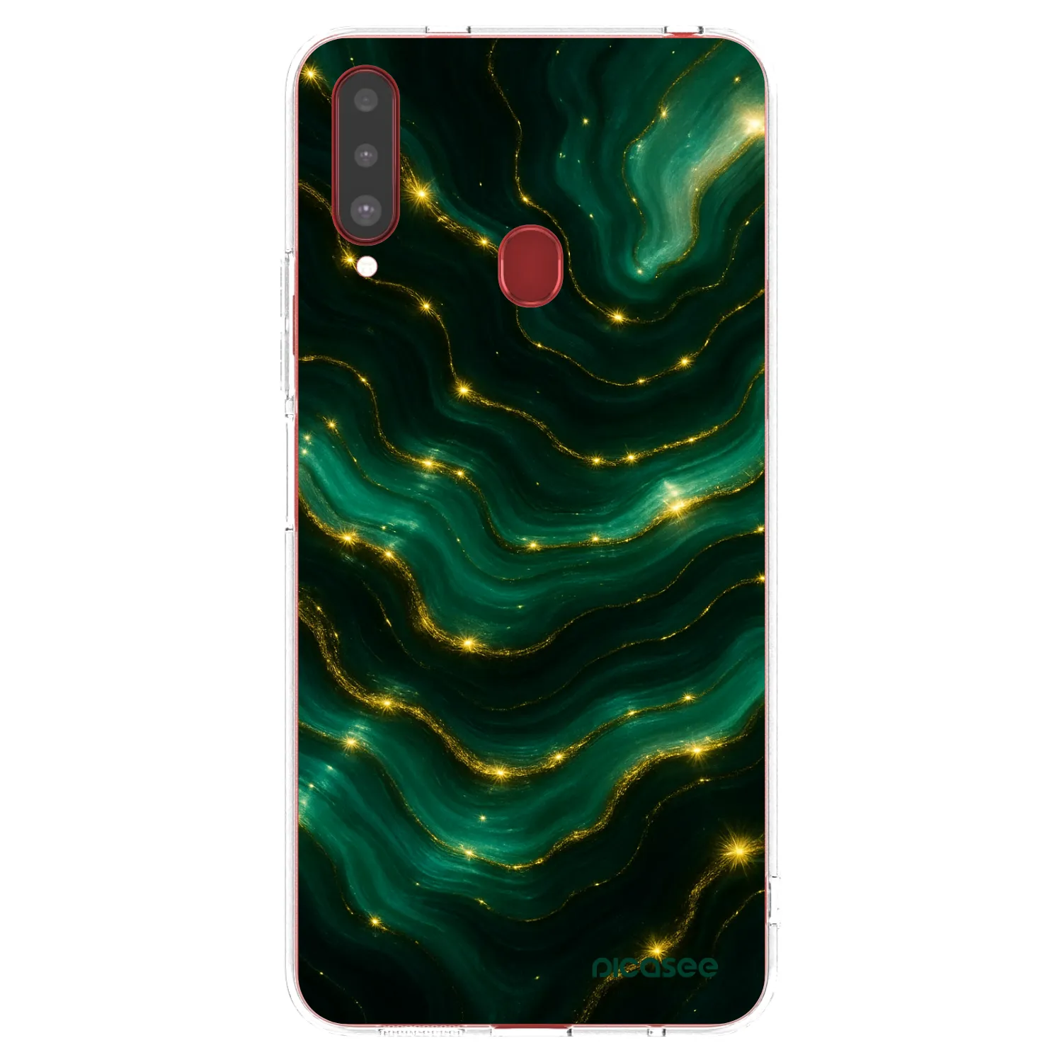 Picasee silikonski prozorni ovitek za Samsung Galaxy A20s - Emerald