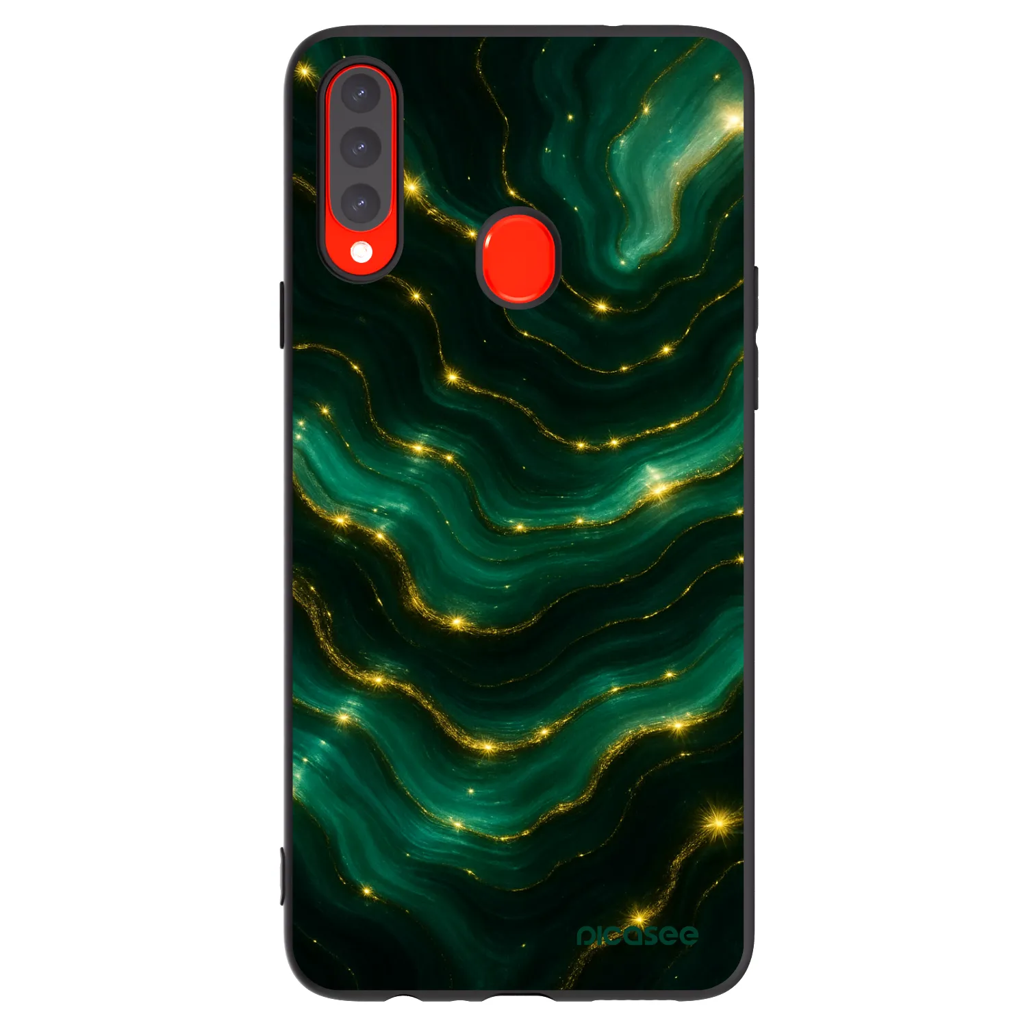 Picasee silikonski črni ovitek za Samsung Galaxy A20s - Emerald