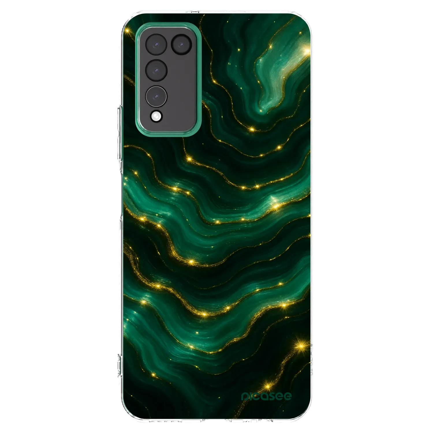 Picasee silikonski prozorni ovitek za Honor 10X Lite - Emerald
