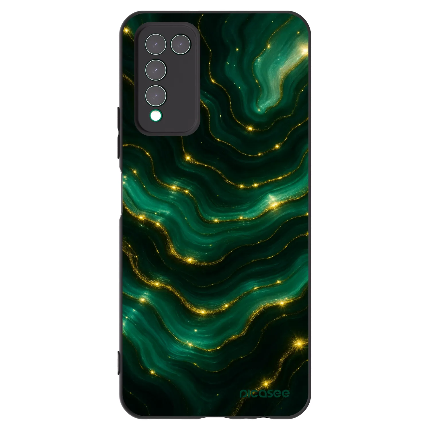 Picasee silikonski črni ovitek za Honor 10X Lite - Emerald