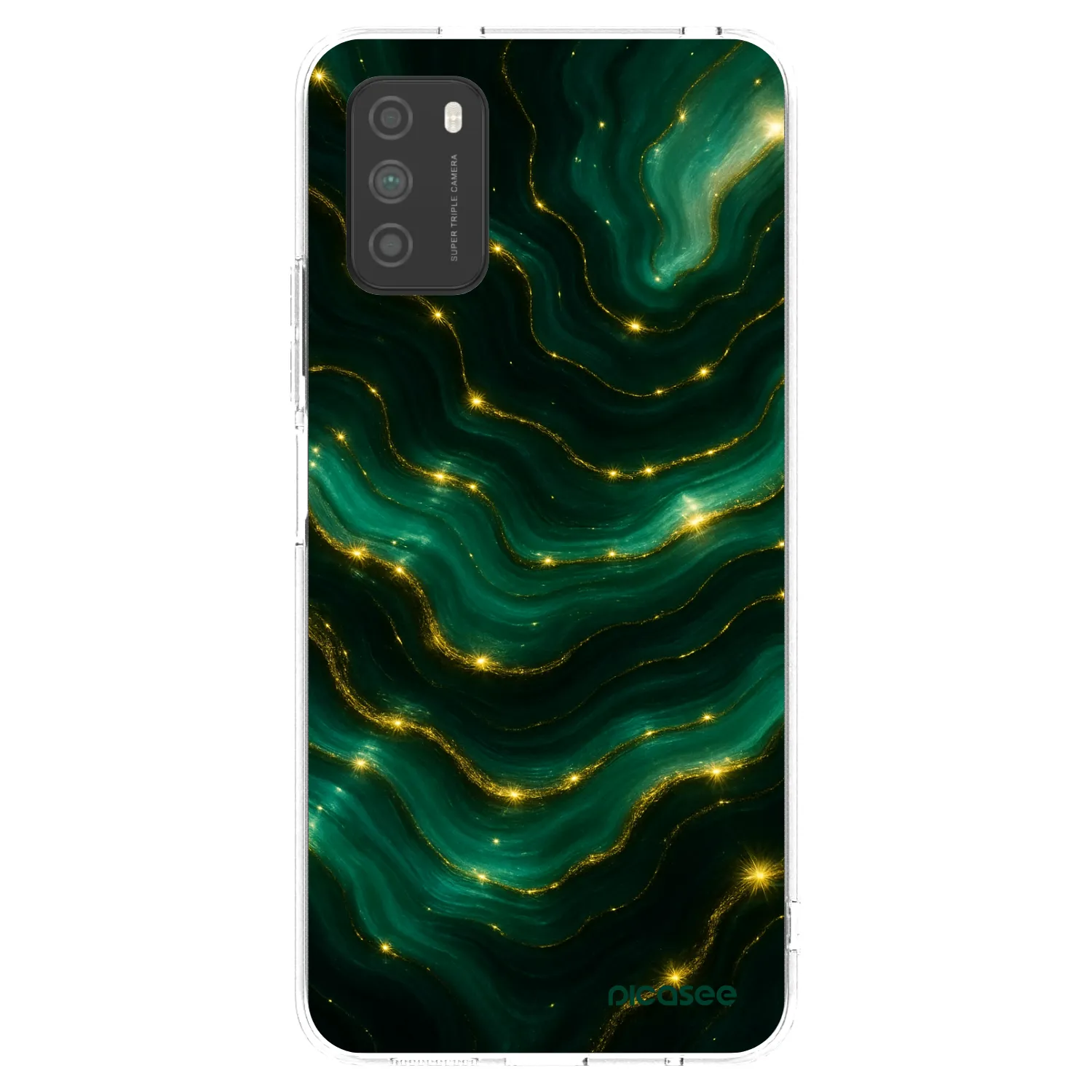Picasee silikonski prozorni ovitek za Xiaomi Poco M3 - Emerald