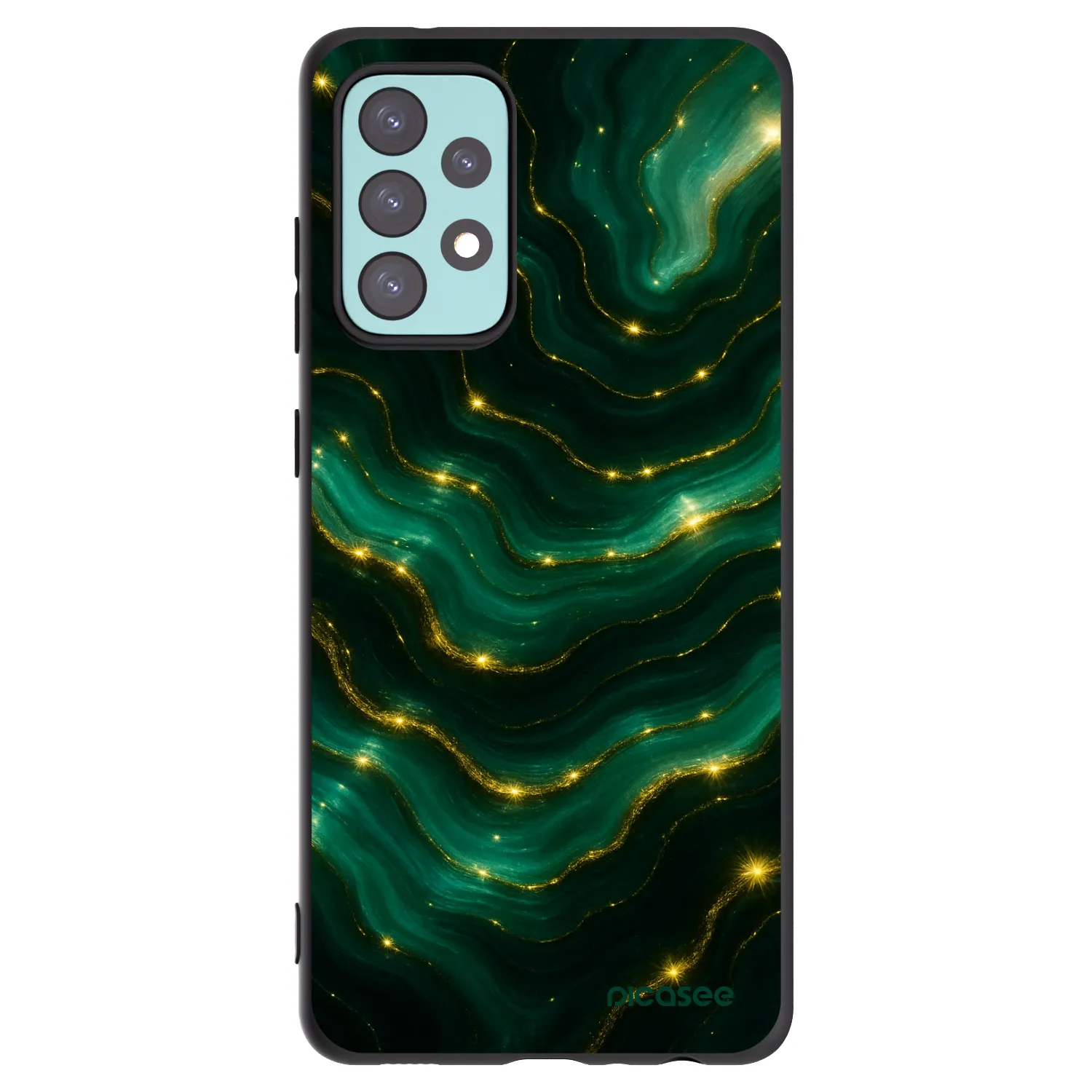 Picasee silikonski črni ovitek za Samsung Galaxy A72 A725F - Emerald