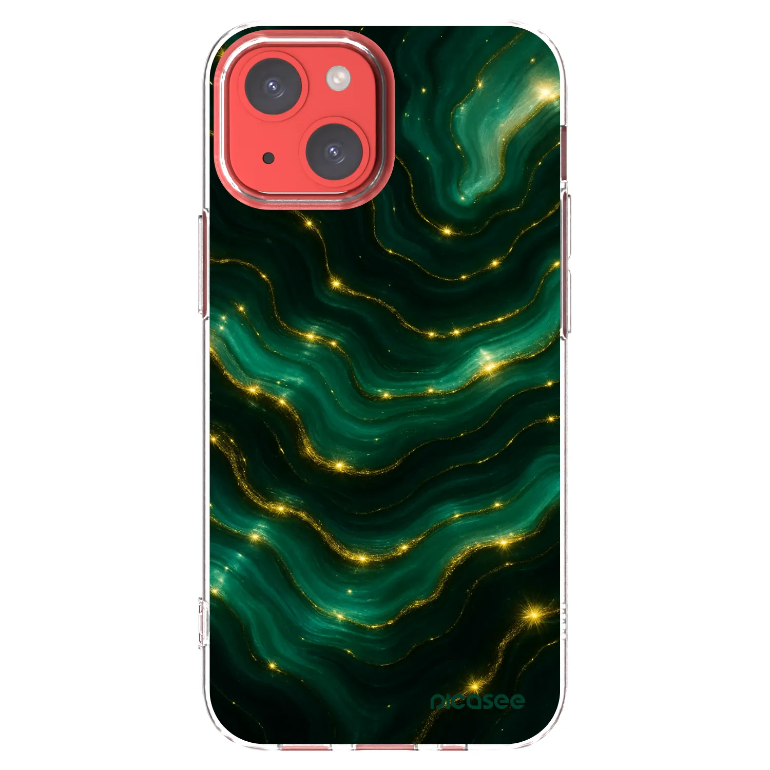 Picasee silikonski prozorni ovitek za Apple iPhone 13 mini - Emerald