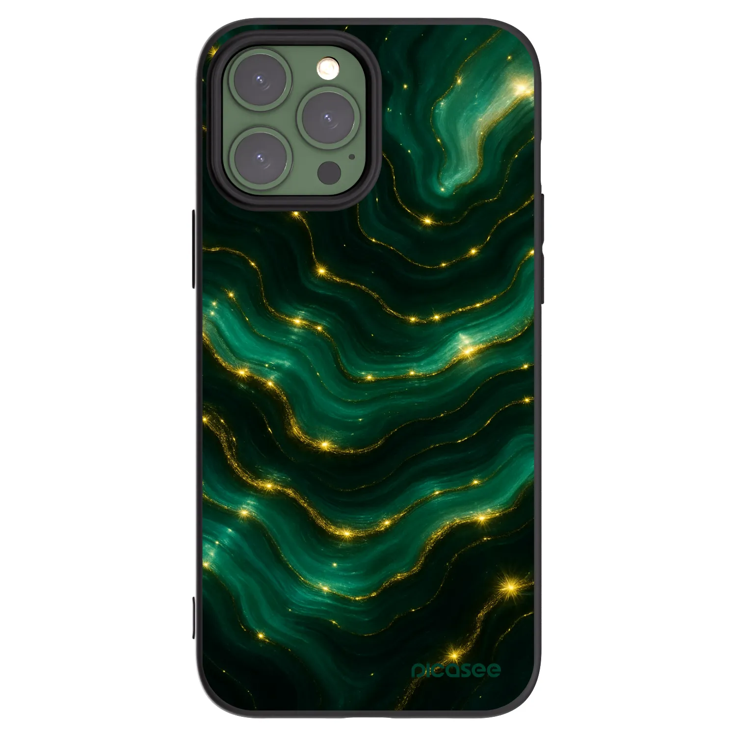 Picasee silikonski črni ovitek za Apple iPhone 13 Pro Max - Emerald