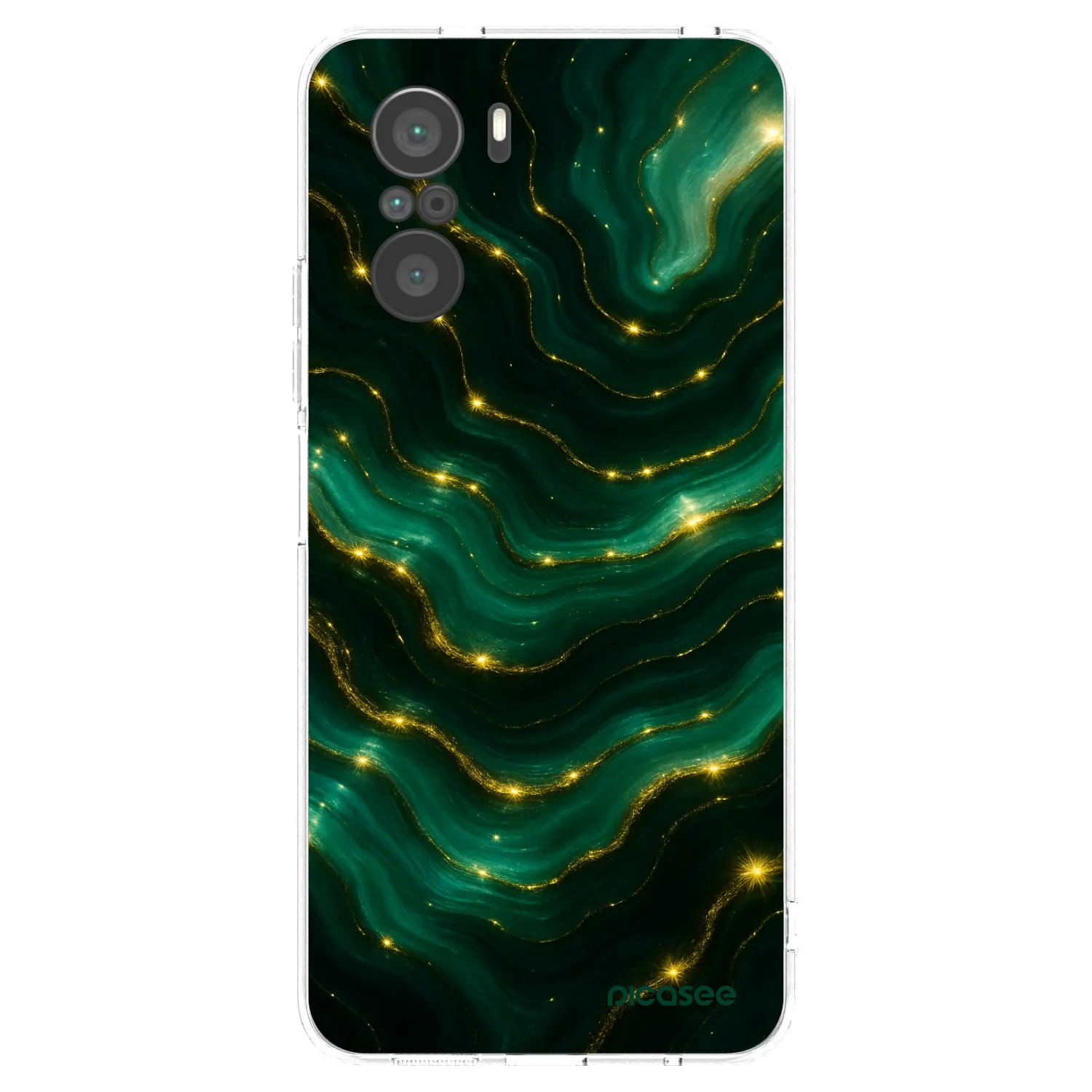 Picasee silikonski prozorni ovitek za Xiaomi Poco F3 - Emerald