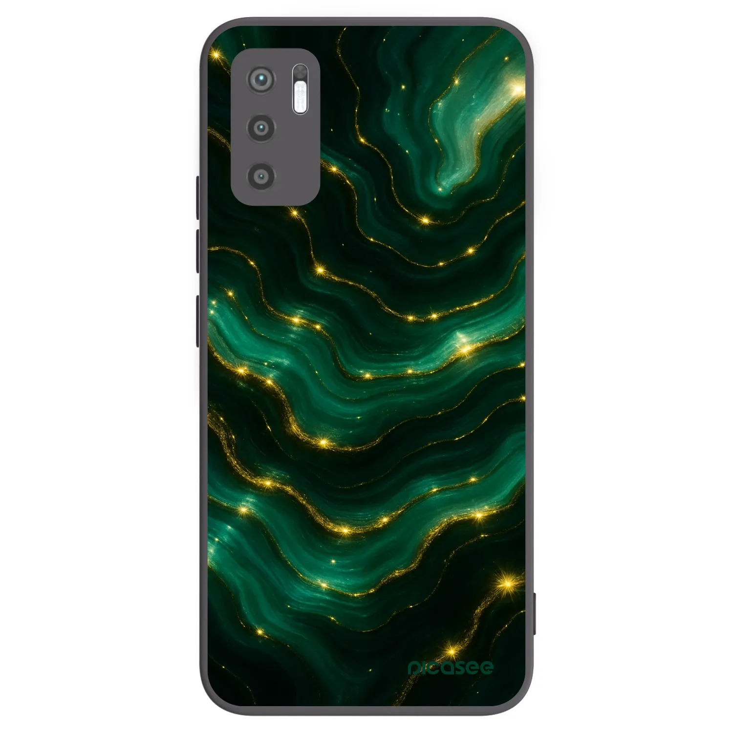 Picasee silikonski črni ovitek za Xiaomi Redmi Note 10 5G - Emerald