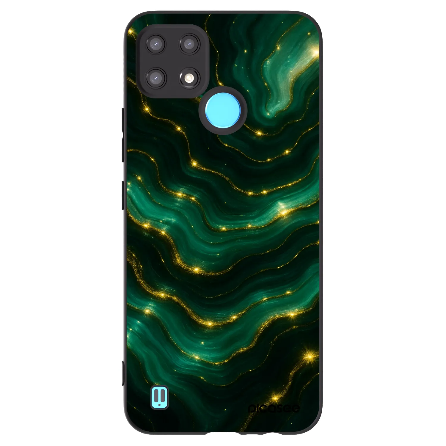 Picasee silikonski črni ovitek za Realme C21 - Emerald
